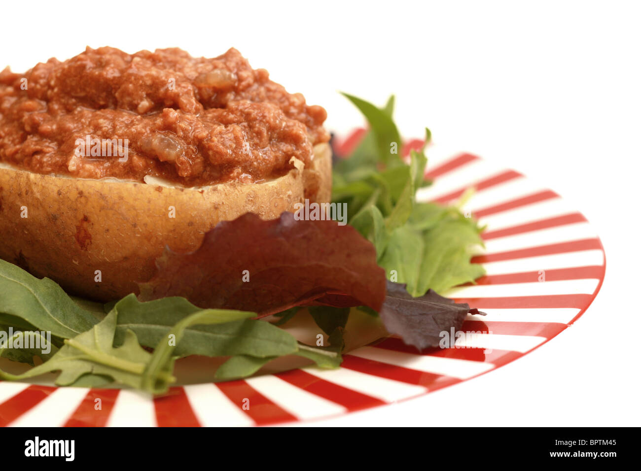 Jacket Potato with Minced Beef and Onions Stock Photo Alamy