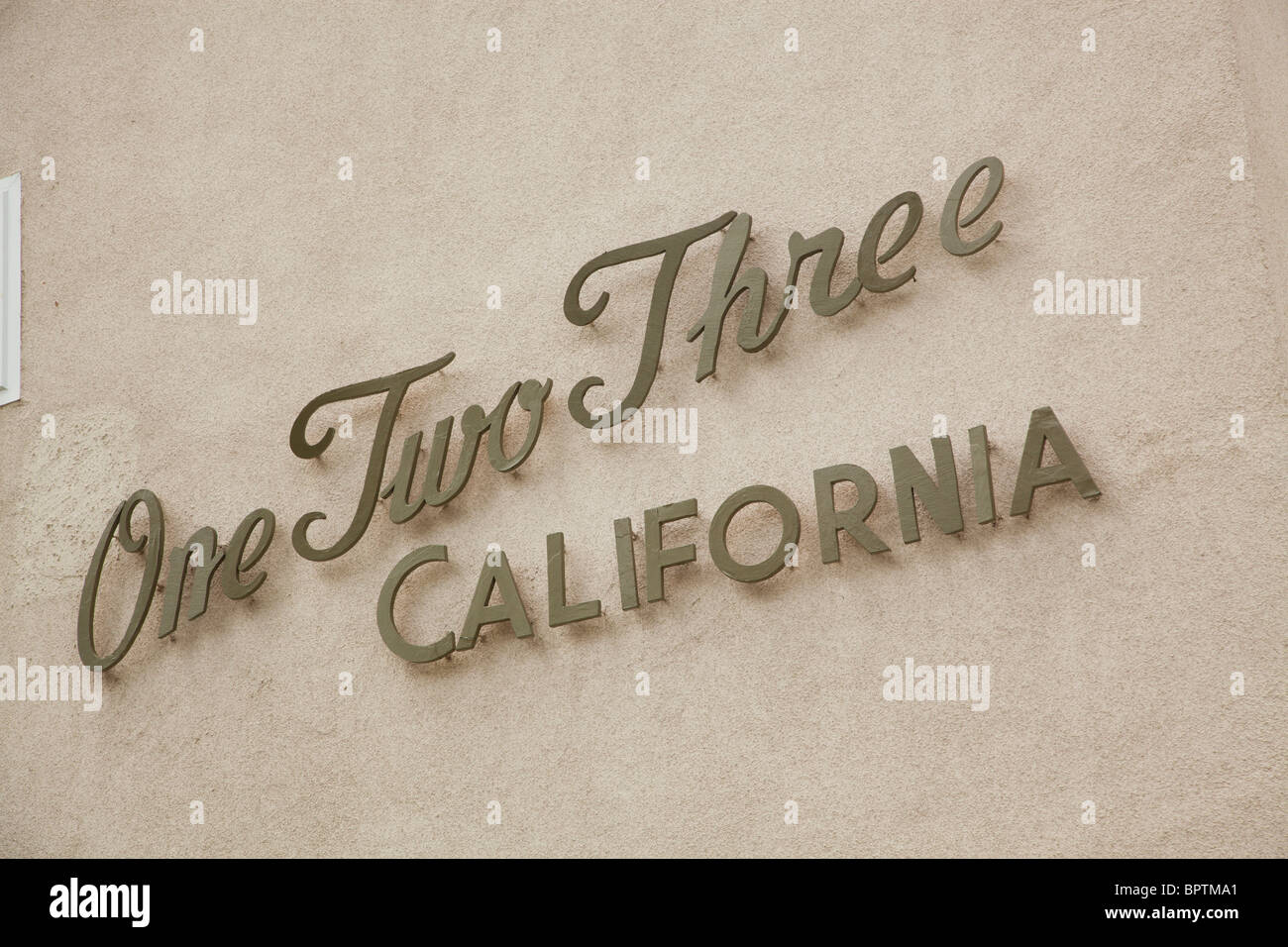 One Two Three California, address on building, Santa Monica, Los