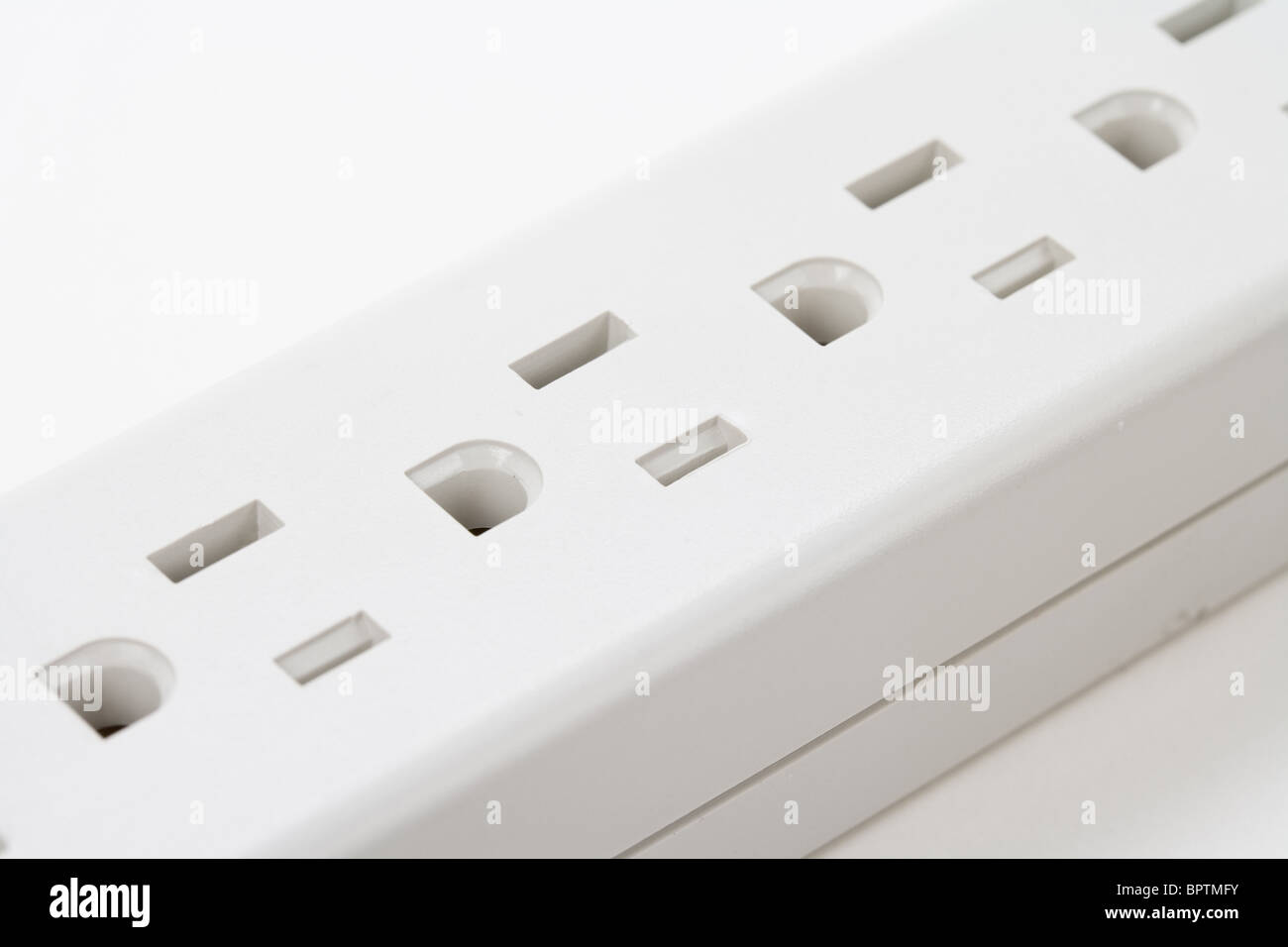 white Gang Socket close up Stock Photo