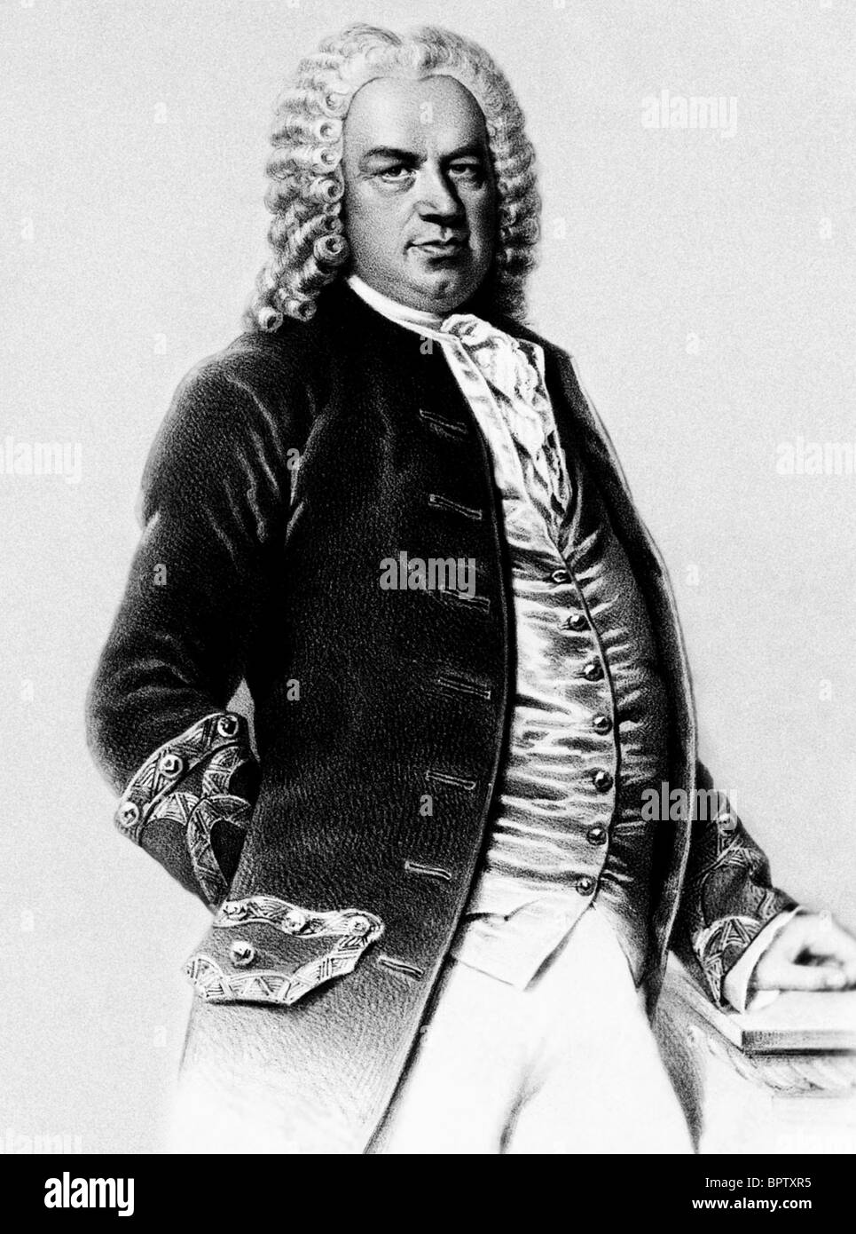 JOHANN SEBASTIAN BACH MUSIC COMPOSER (1753) Stock Photo