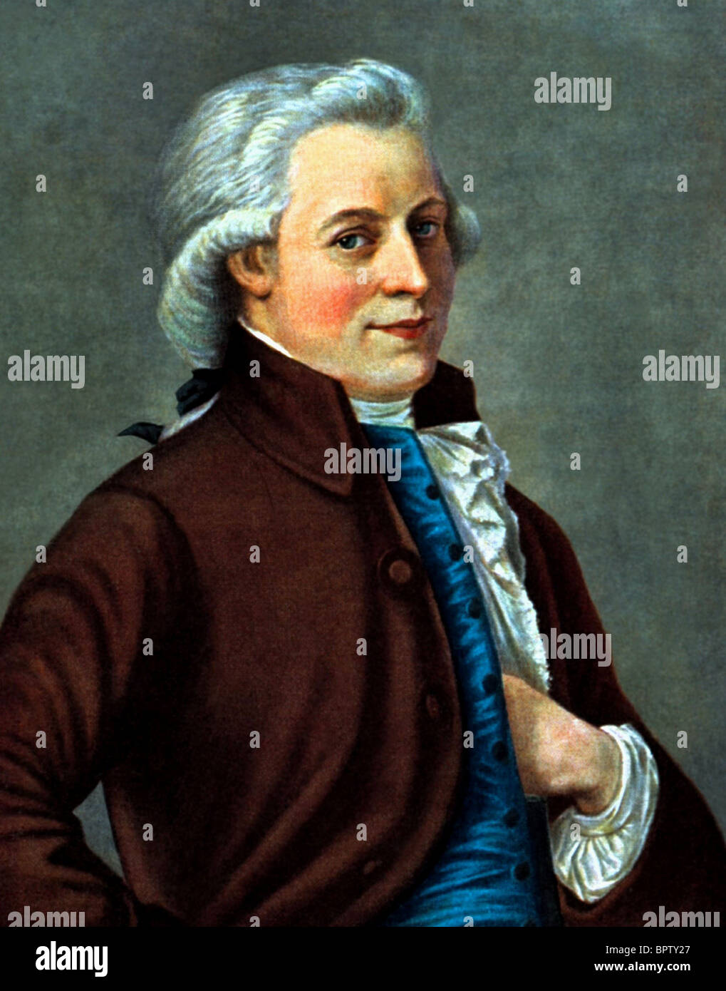 WOLFGANG AMADEUS MOZART MUSIC COMPOSER (1770) Stock Photo