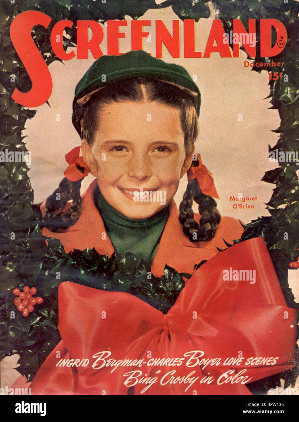 MARGARET O'BRIEN SCREENLAND MAGAZINE COVER (1955) Stock Photo