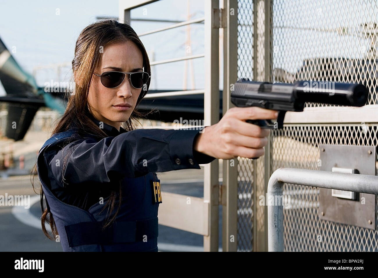 MAGGIE Q LIVE FREE OR DIE HARD; DIE HARD 4.0 (2007) Stock Photo