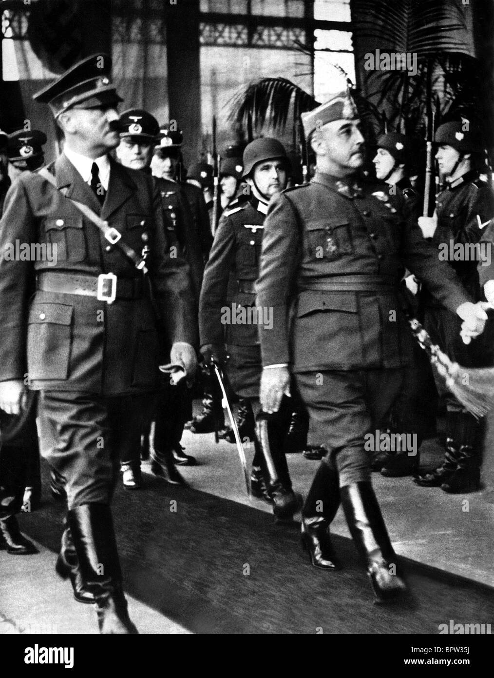 ADOLF HITLER FRANCISCO FRANCO NAZI LEADER & SPANISH DICTATOR 01 May 1942 Stock Photo