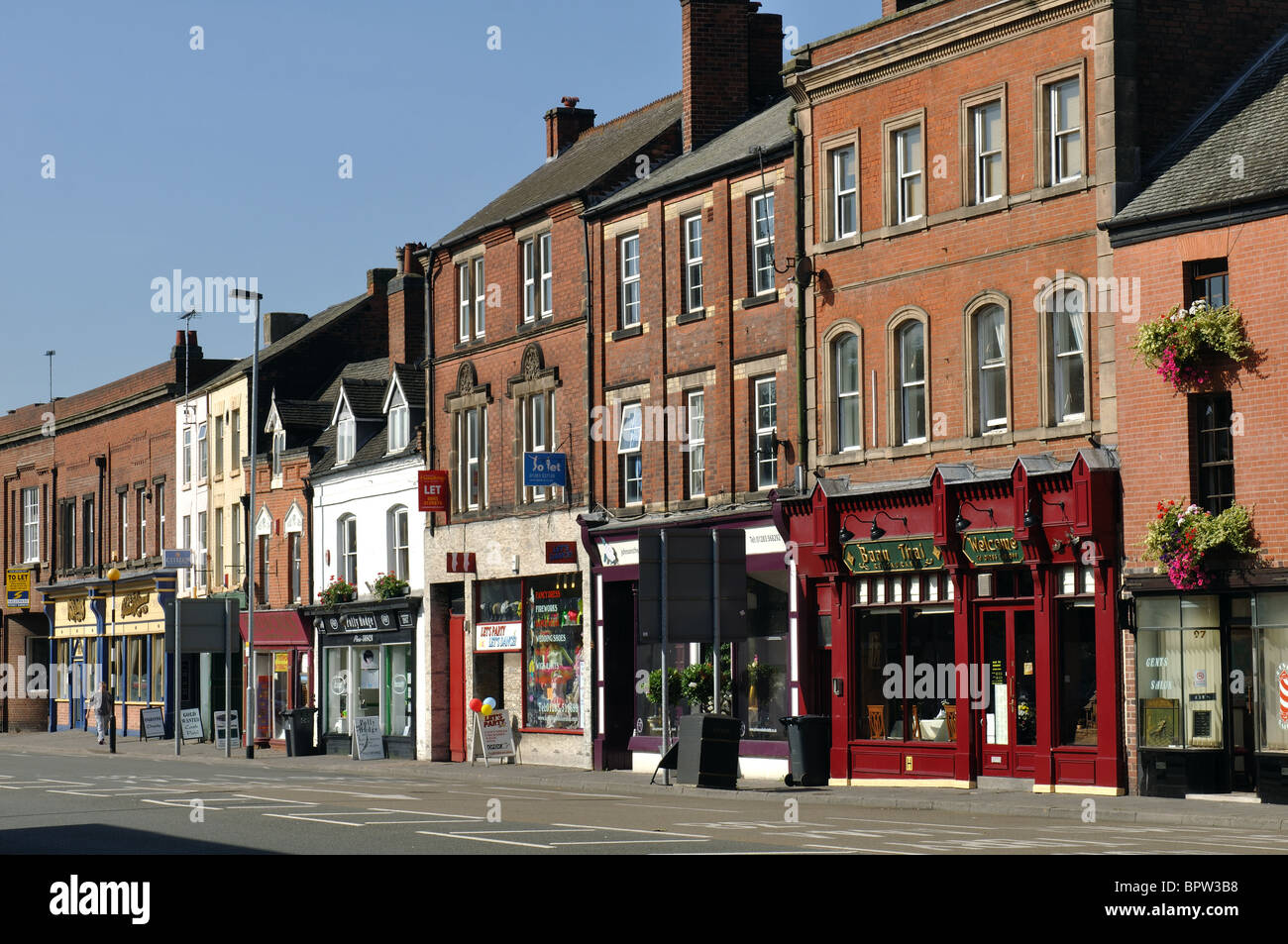 High Street Burton on Trent Staffordshire England UK Stock