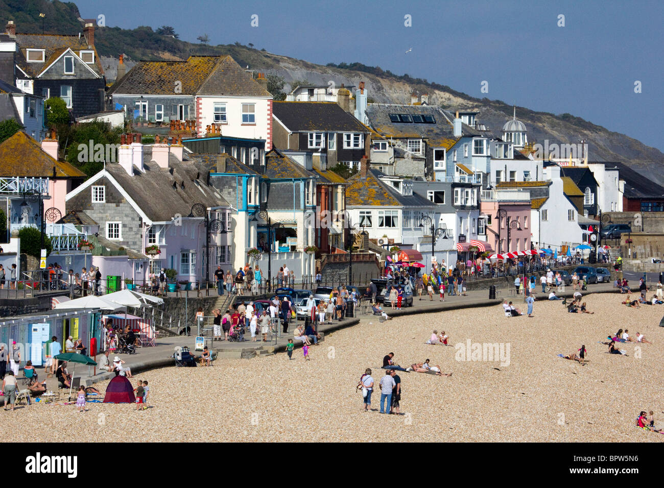 Lyme Regis seaside resort and coastal town in West Dorset england uk gb