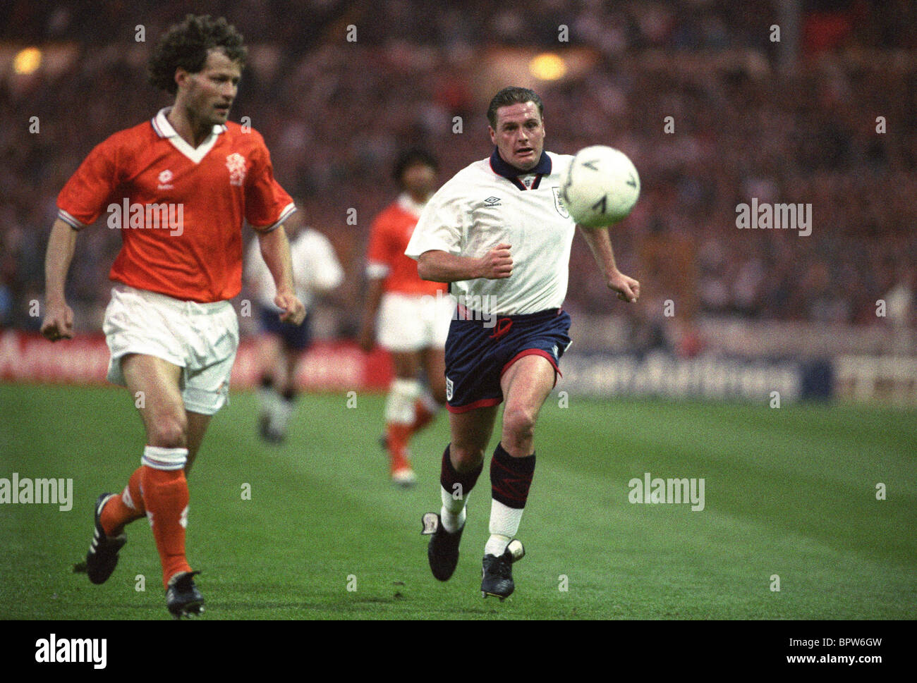 Paul Gascoigne England V Holland at Wembley 28/4/93 Stock Photo