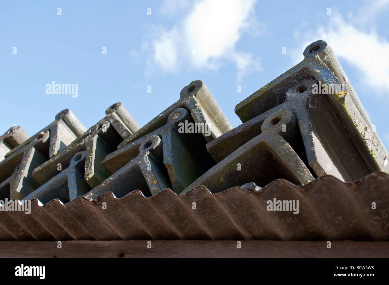 Architectural objects, Roof edging, Stamped bricks, Roofing Tiles and