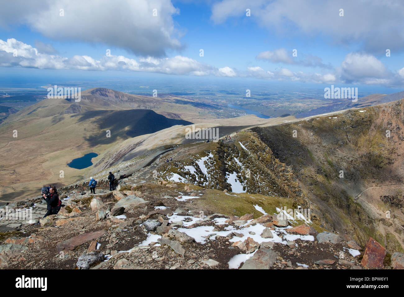 View from the top of Snowdon Stock Photo