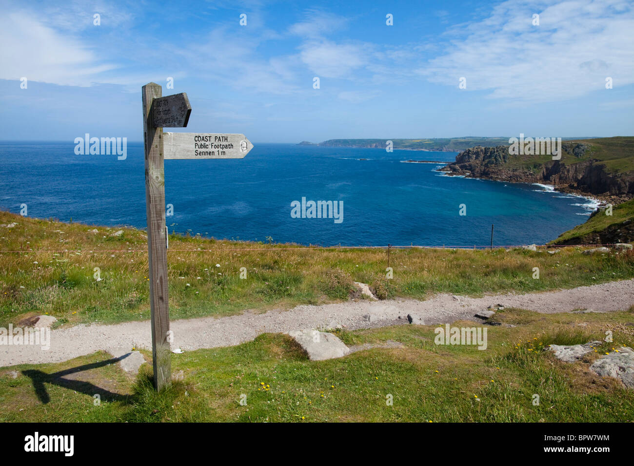 View north from Land's End Cornwall Stock Photo