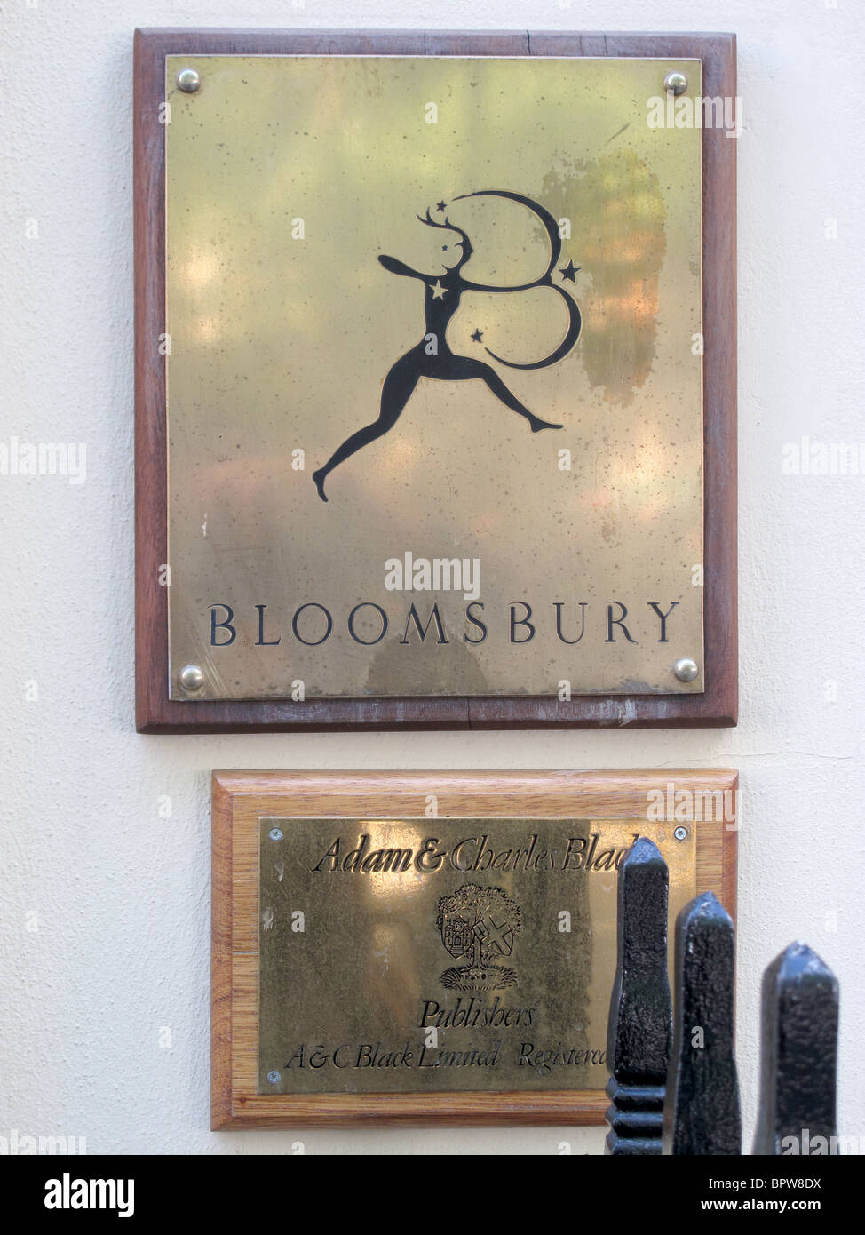 Bloomsbury Book Publishers Office Plaque Logo Stock Photo Alamy