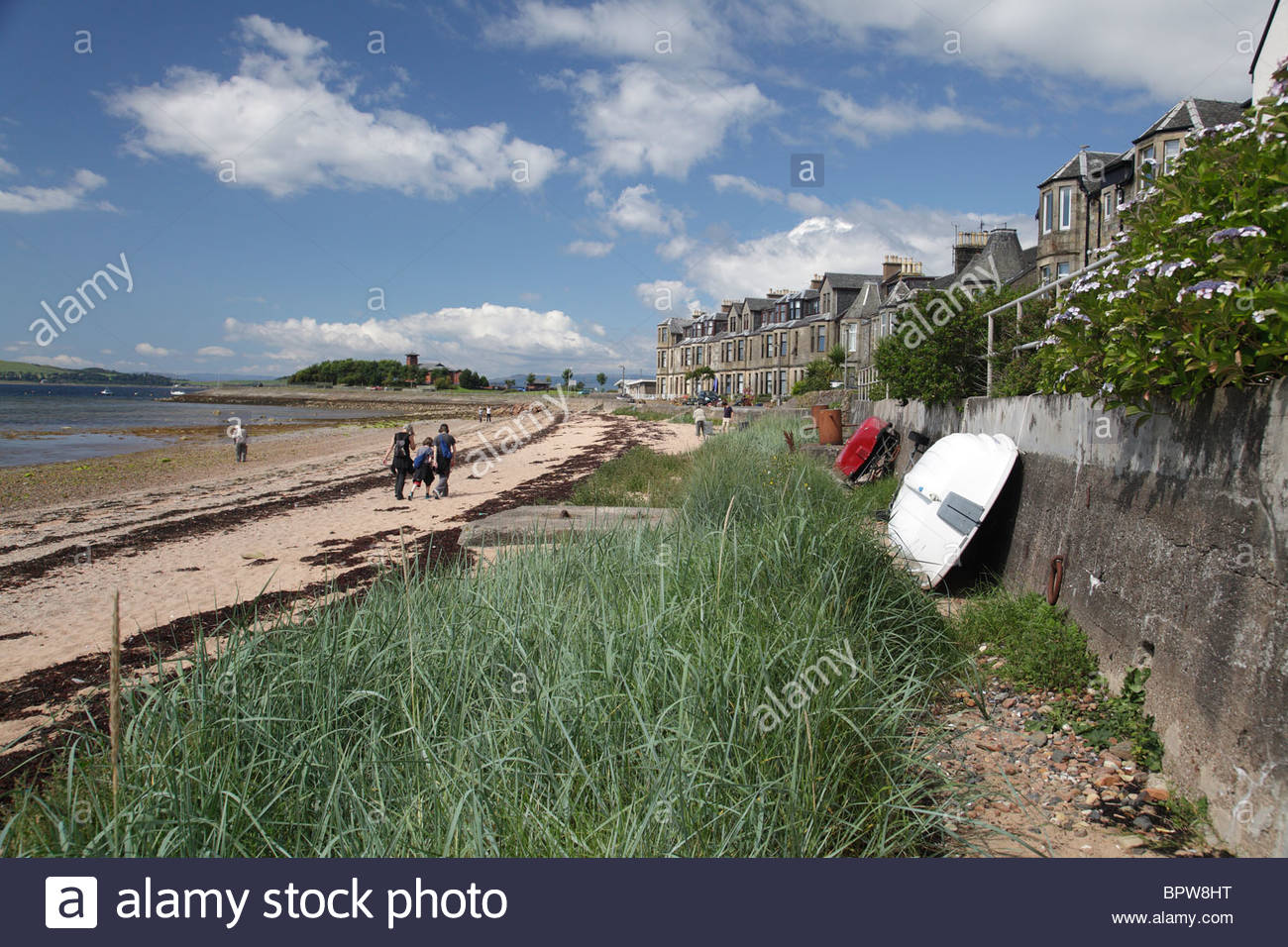 The beach at Fairlie on the Ayrshire Coastal Path beside the Firth of