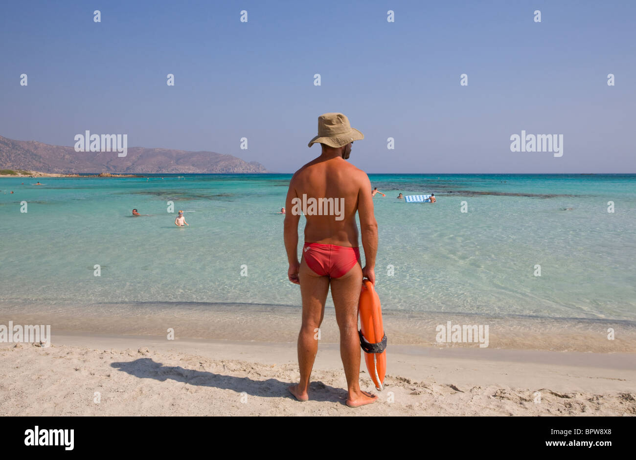 Lifeguard on a beach Stock Photo
