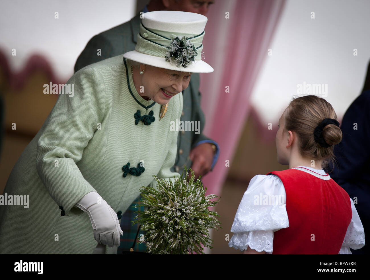The Braemar Royal Highland Gathering attended by HM Queen Elizabeth II Stock Photo