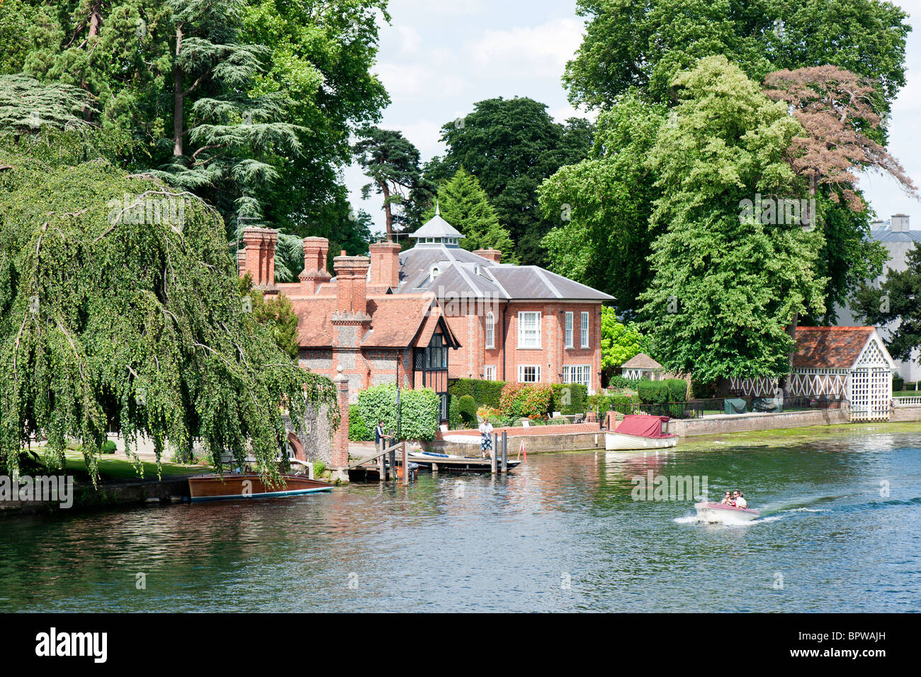 Marlow historic town situated on the River Thames, Buckinghamshire, England, United Kingdom Stock Photo