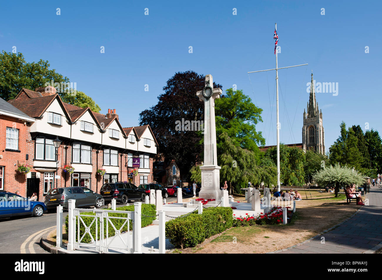 Marlow historic town situated on the River Thames, Buckinghamshire