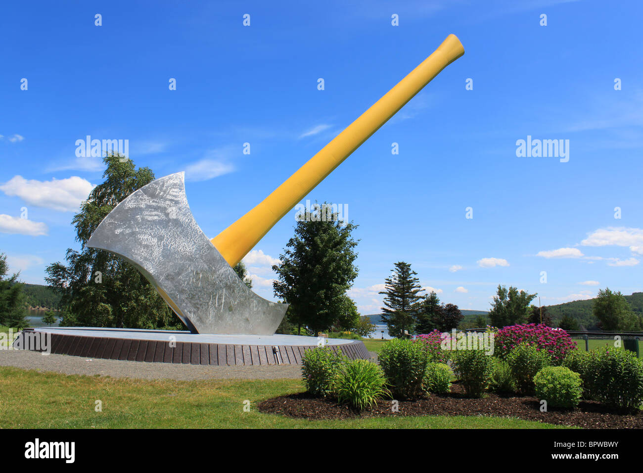 The biggest Axe in the world Stock Photo