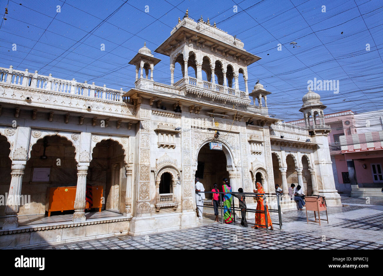 The Karni Mata temple, Deshnok, Rajasthan, India Stock Photo