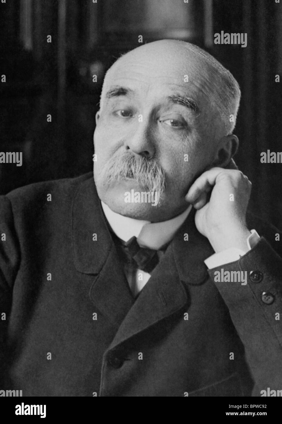 Portrait photo c1900s of French statesman Georges Clemenceau (1841 - 1929) - Prime Minister of France 1906 - 1909 + 1917 - 1920. Stock Photo