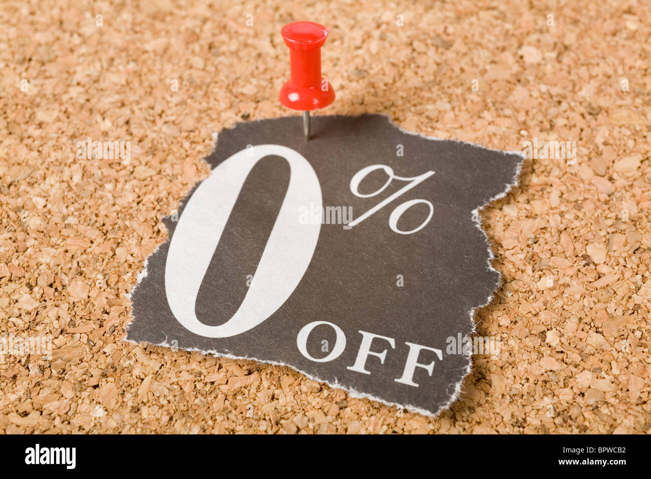 zero percent off, concept of sale, marketing Stock Photo