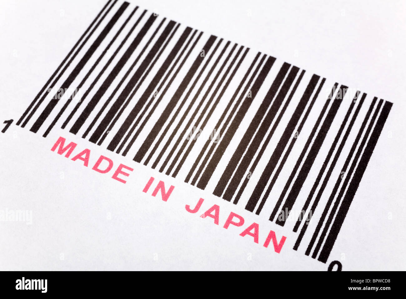 Made in Japan and barcode, business concept Stock Photo