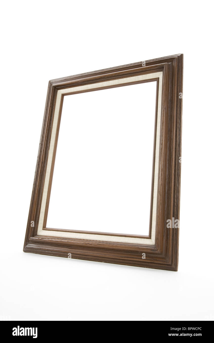 Wood Picture Frame with white background Stock Photo Alamy