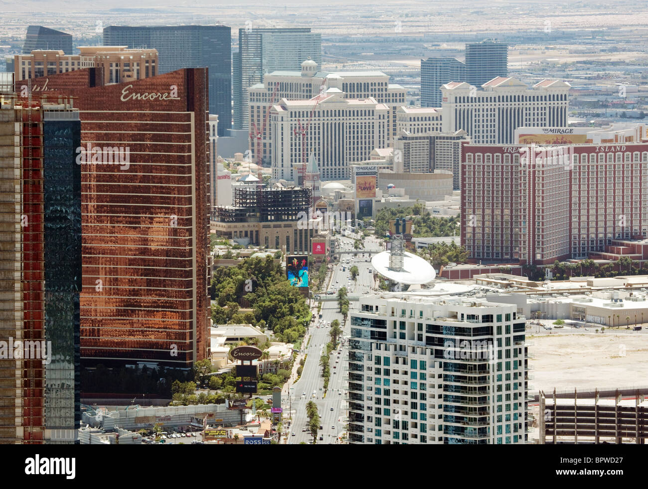 The hotels on the Strip, Las Vegas, seen from the Stratosphere
