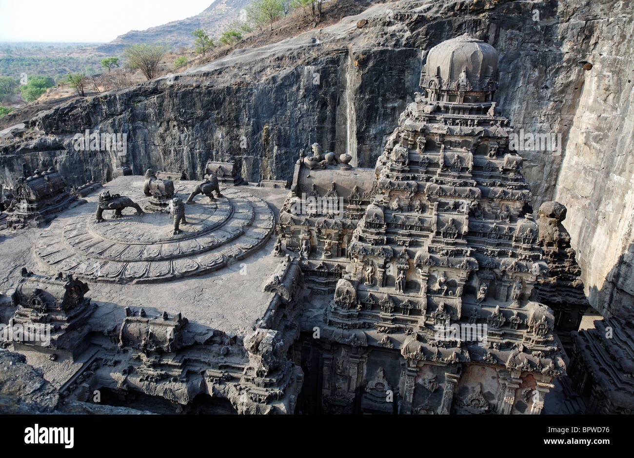 Kailash temple, Ellora Caves, Maharashtra state, India Stock Photo