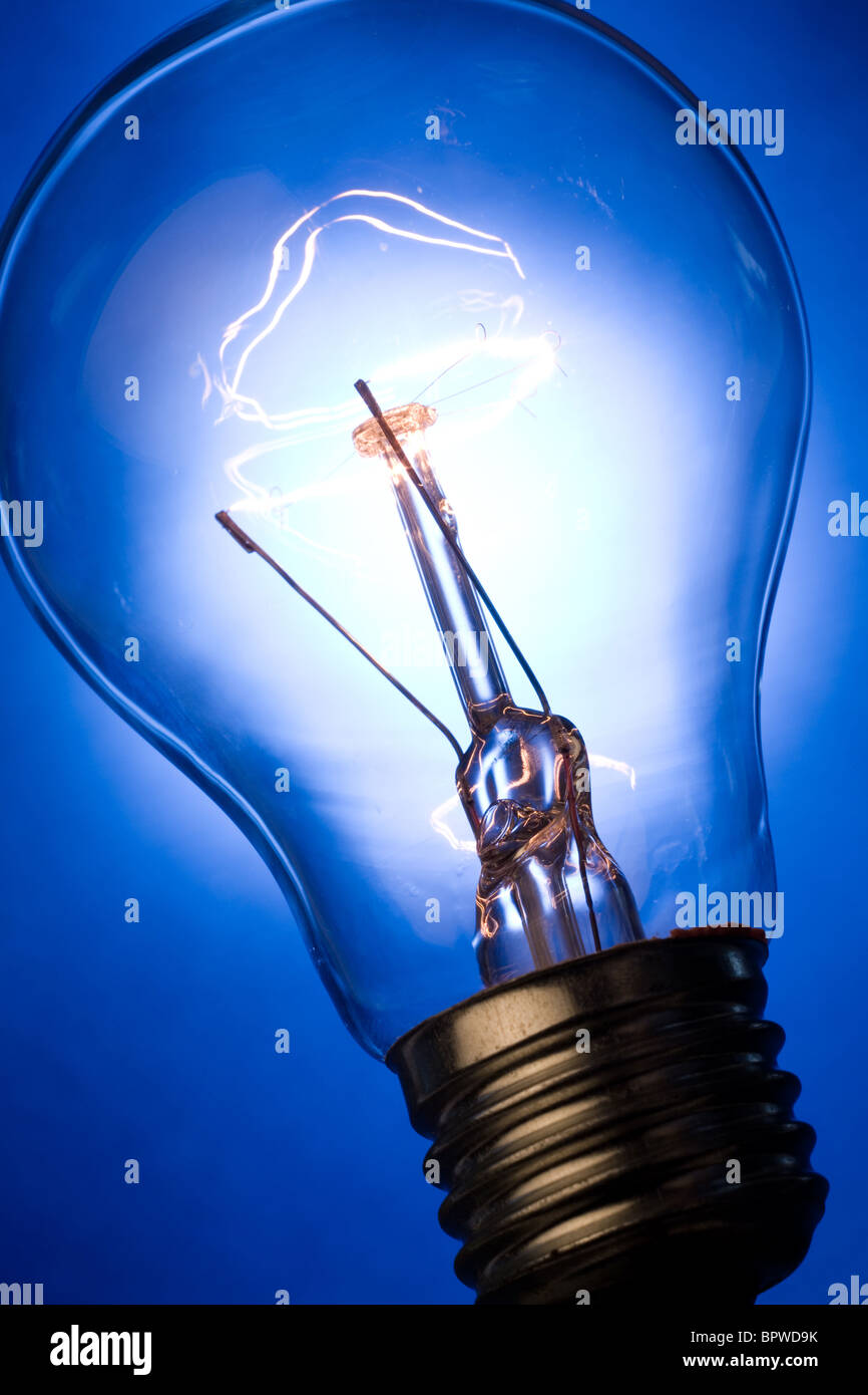 Bright Light Bulb close up shot Stock Photo Alamy