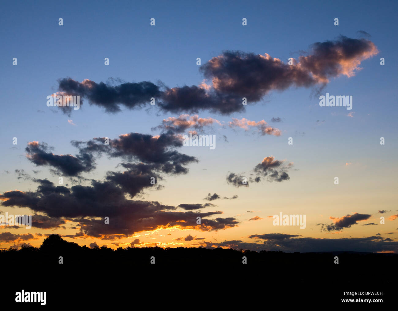 Sunset and clouds Stock Photo - Alamy