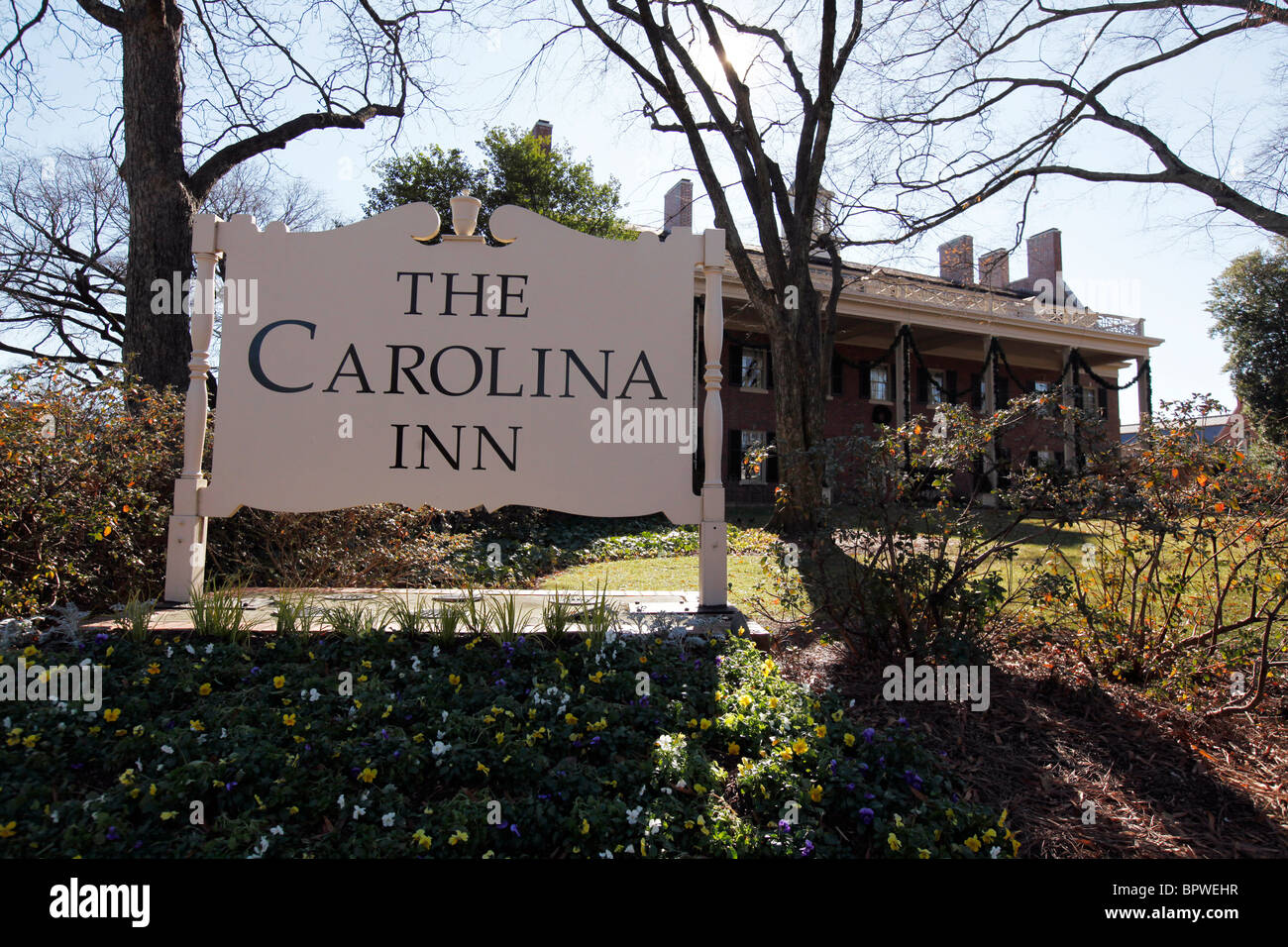 The Carolina Inn on the campus of the University of North Carolina, Chapel Hill on December 29, 2010. Stock Photo