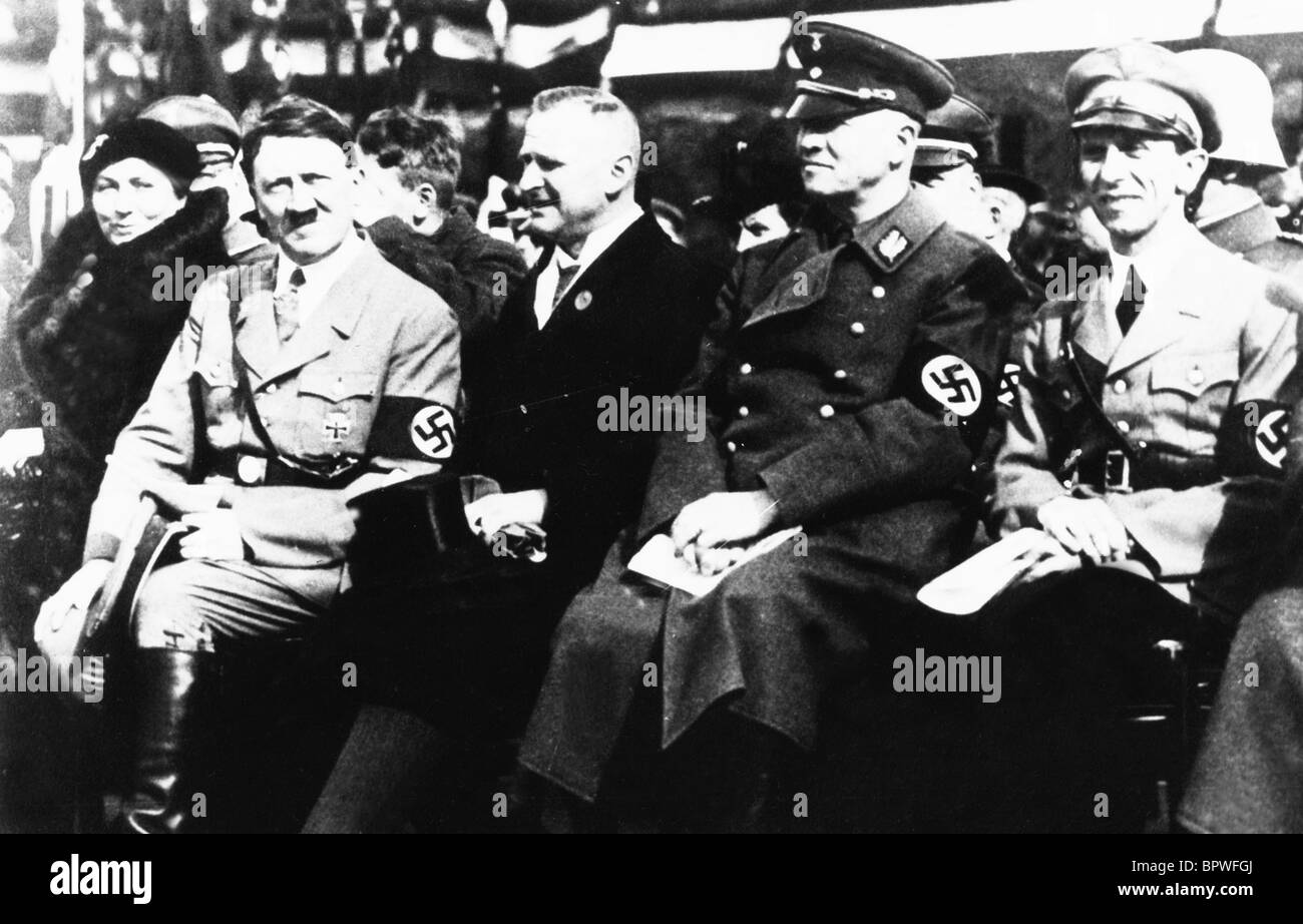 ADOLF HITLER & JOSEPH GOEBBELS NAZI LEADER 30 May 1933 Stock Photo