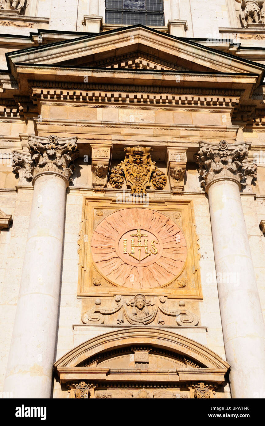 Decorative caved Portal detail of St Peter & Paul Church in Krakow Stock Photo