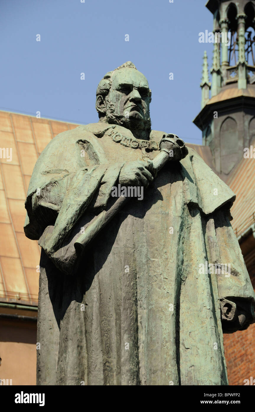 Statue of Josef Dietl in Grodska St one time Mayor of Krakow Stock Photo