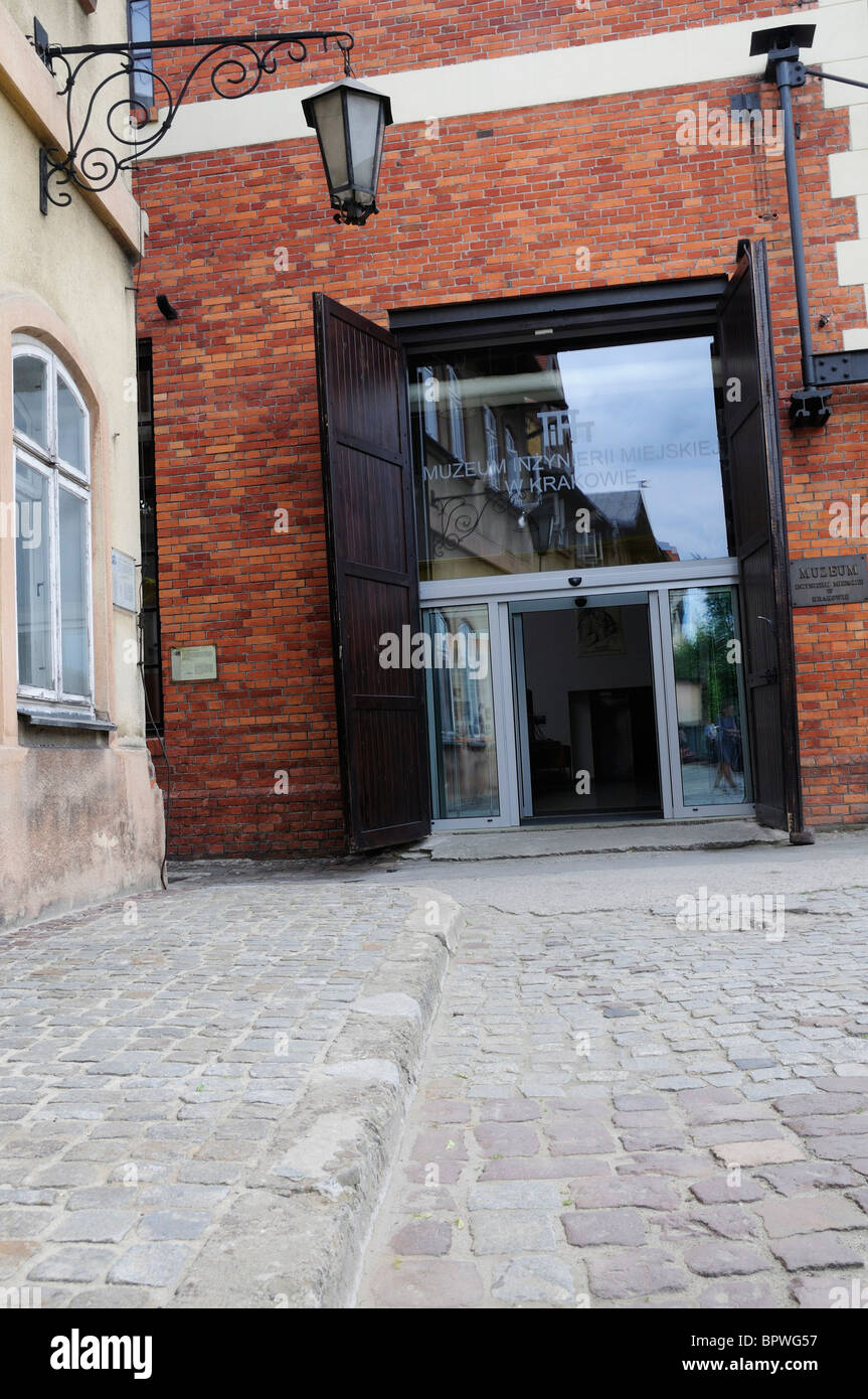 Entrance to the Museum of Engineering in the Kazimierz area of Krakow Stock Photo