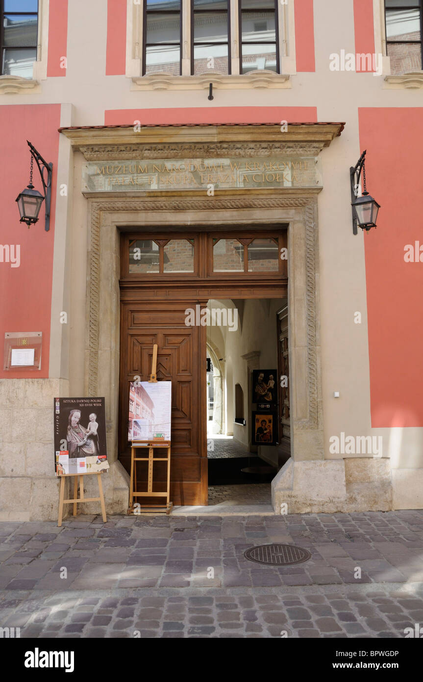Entrance of Bishop Erazm Ciolek Palace the newest branch of the ...