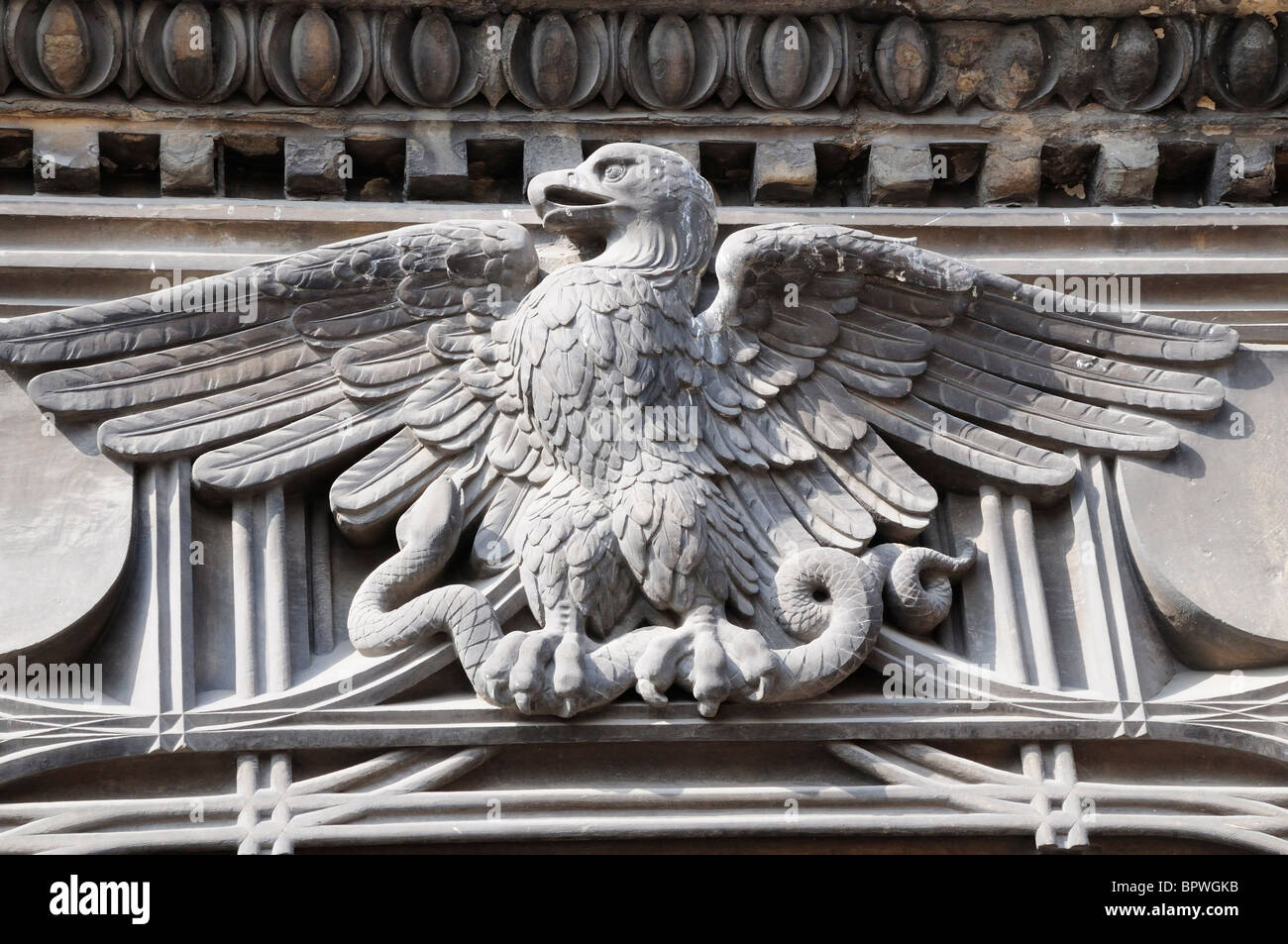 Detail of Eagle relief on the Eagle House on Rynek Glowny, Town Square