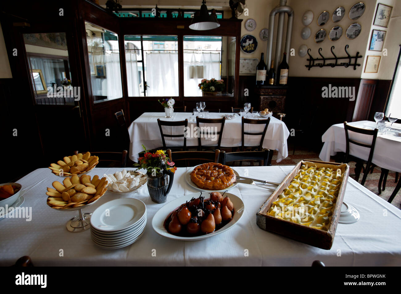 Restaurants and food of Milan. Stock Photo