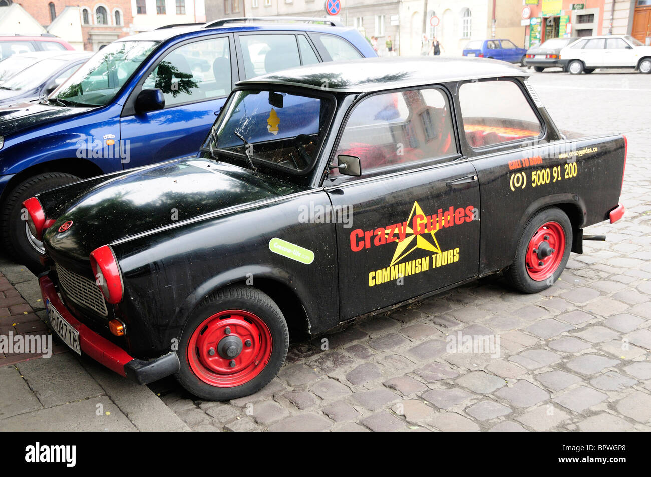 Trabant car used for tours around Kazimierz Stock Photo
