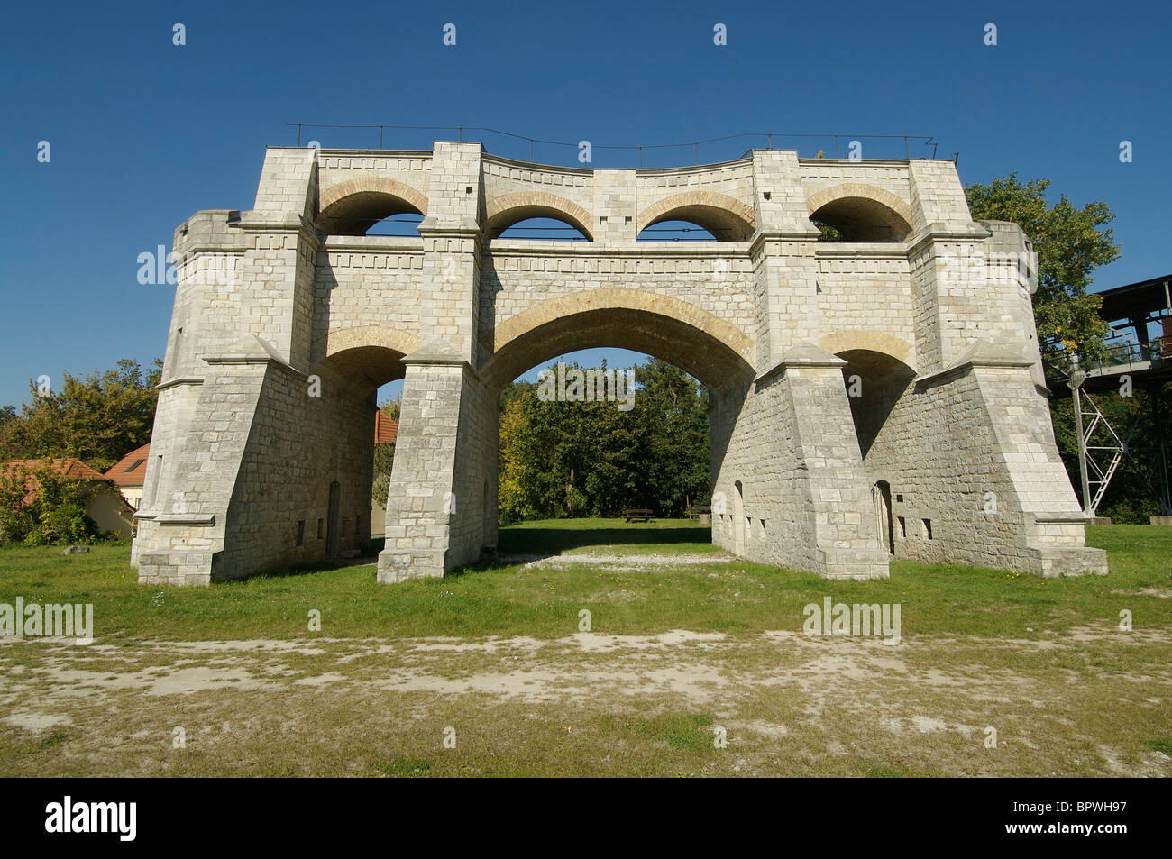 Structure in Museum Park famous for the limestone quarries around Rüdersdorf Stock Photo