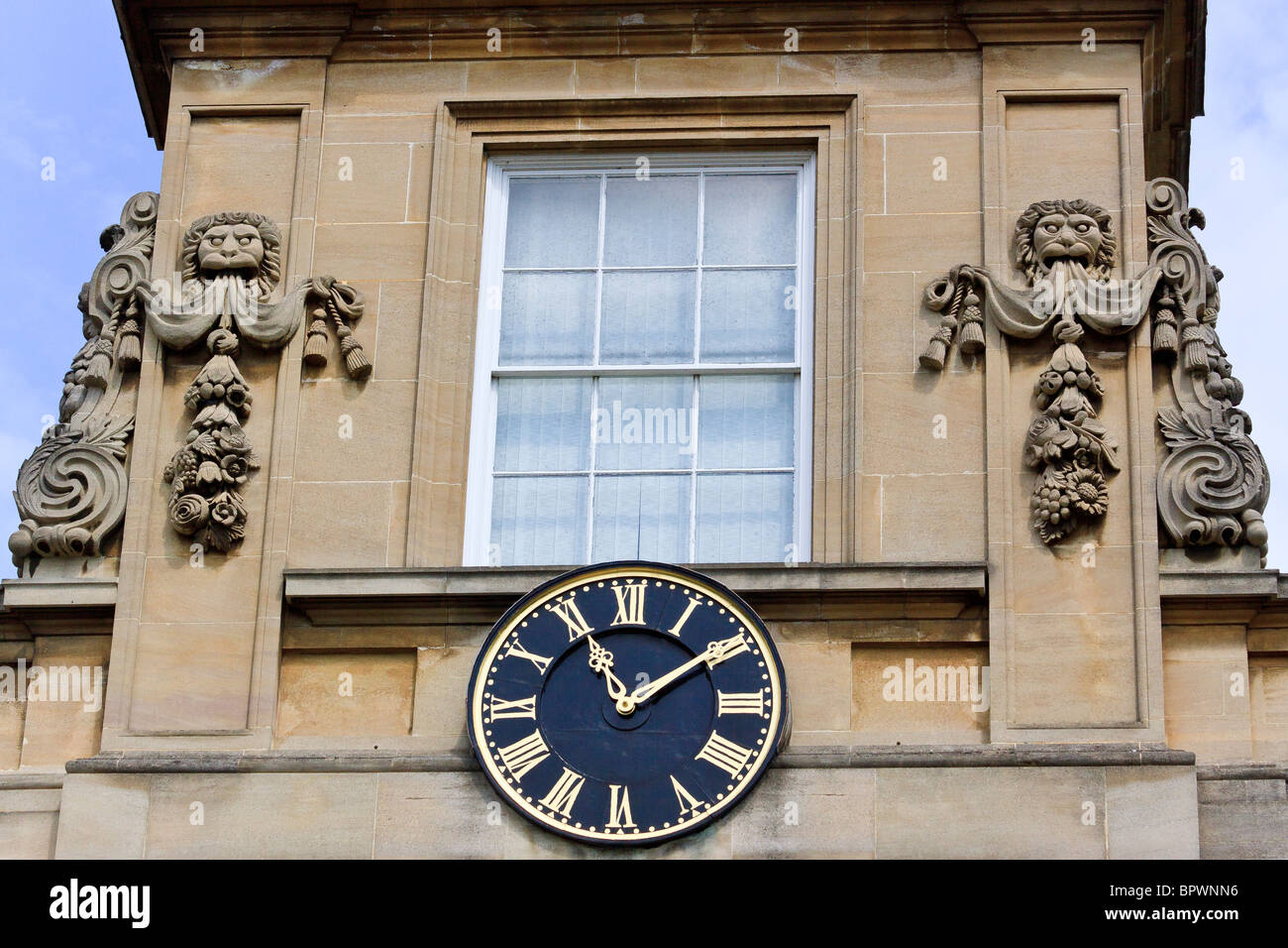 UK Oxford Clock Tower Trinity College Stock Photo Alamy