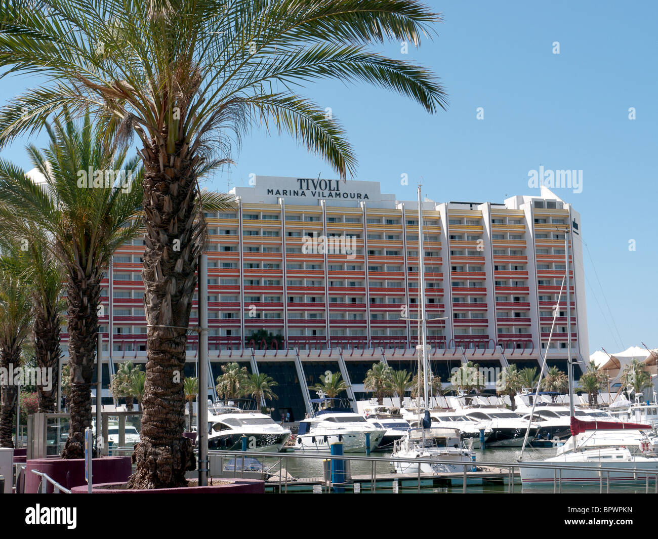 Tivoi Hotel in Vilamoura marina, Vilamoura, Algarve, Portugal Stock Photo