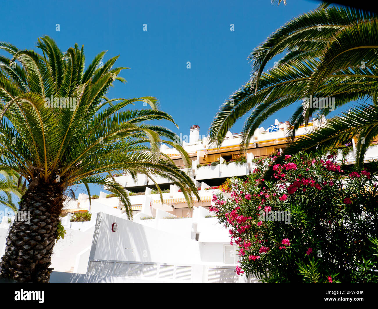 Tivoli Hotel at Vilamoura Beach, Vilamoura, Algarve, Portugal Stock Photo