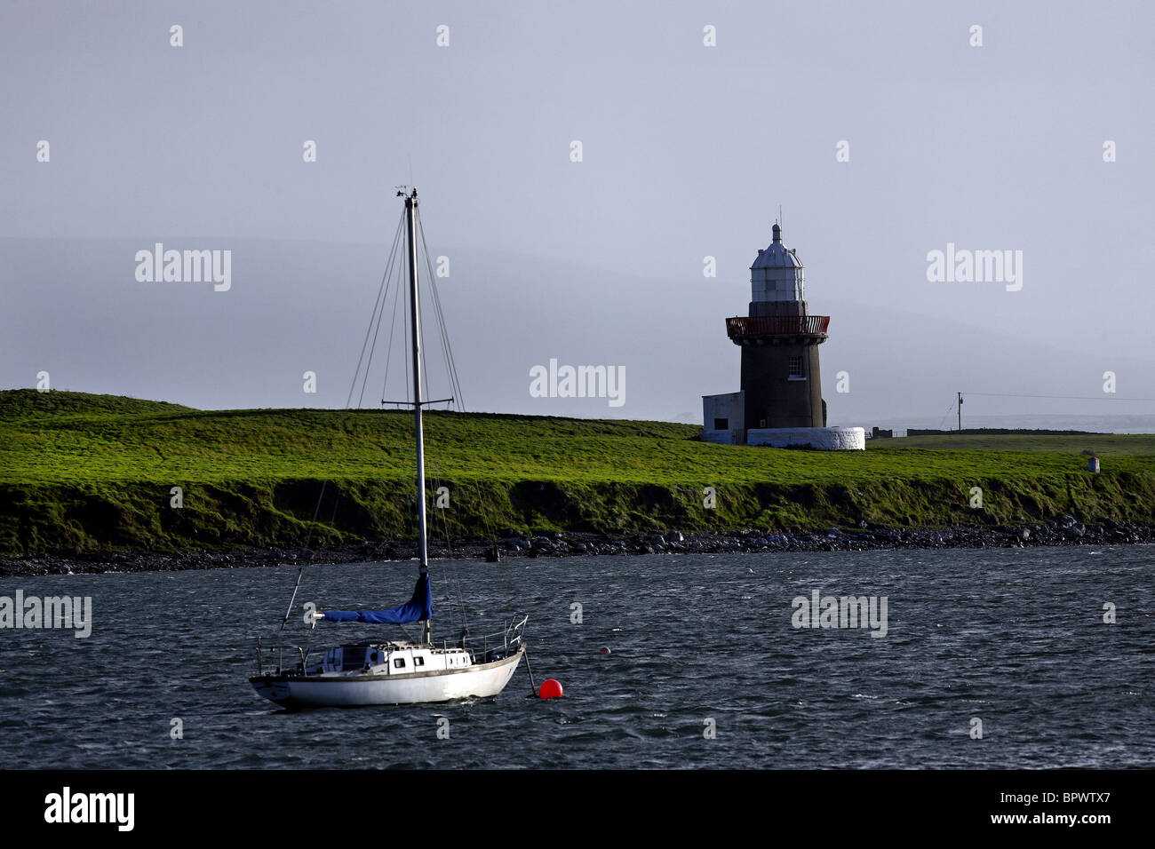 Lighthouse on Oyster Island Rosses Point, County Sligo Ireland Stock ...
