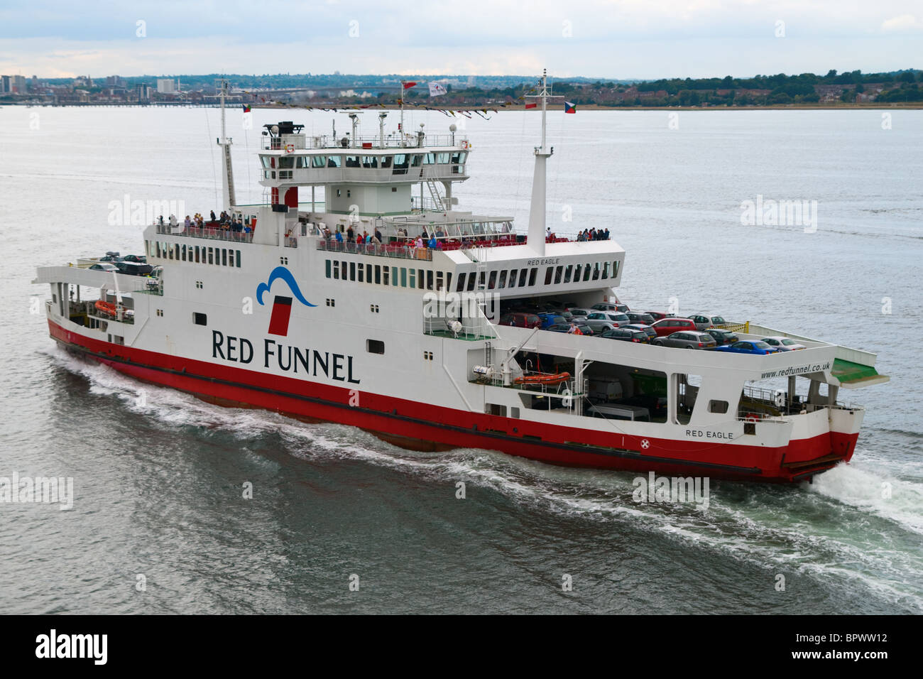 Red Funnel car ferry from Southampton to Isle of Wight Red Eagle Stock Photo Alamy