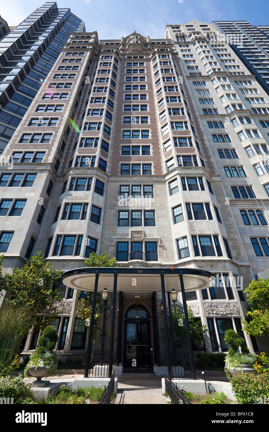 1420 North  Lake Shore Drive apartment building, Gold Coast, Chicago, Illinois, USA Stock Photo