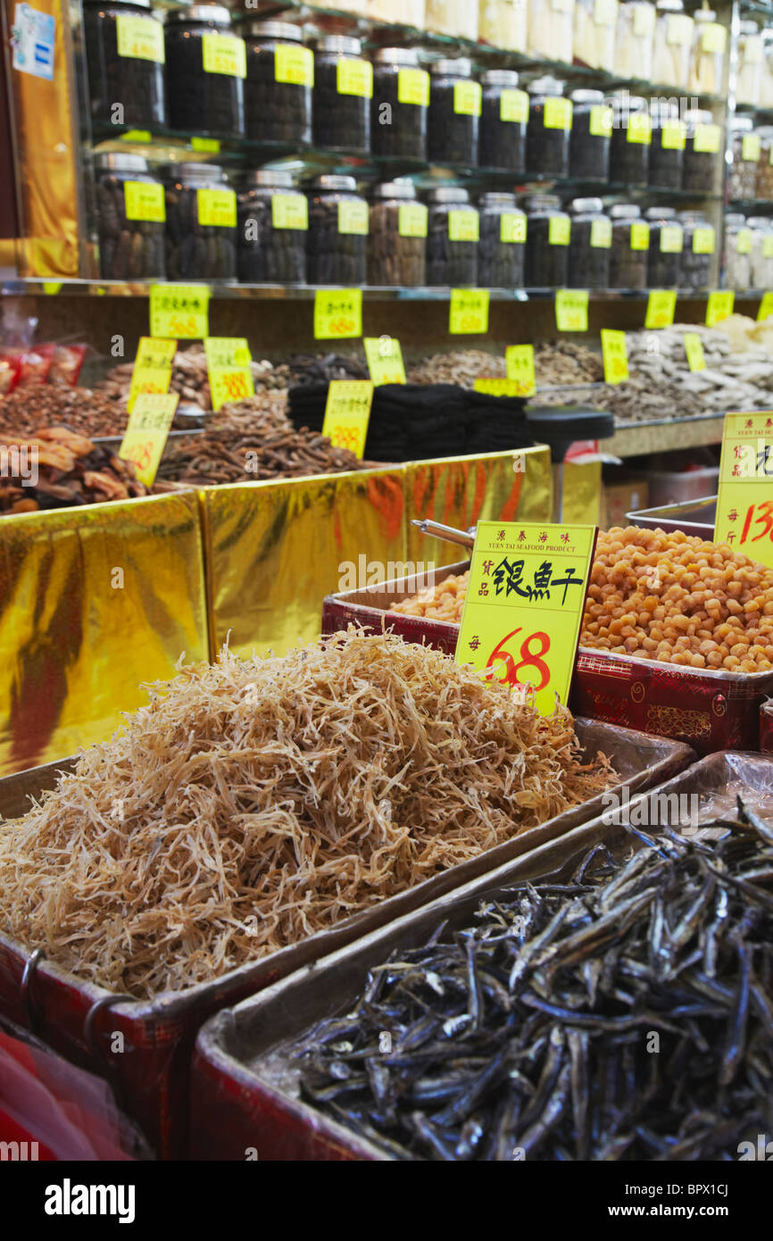 Dried seafood, Sheung Wan, Hong Kong, China Stock Photo