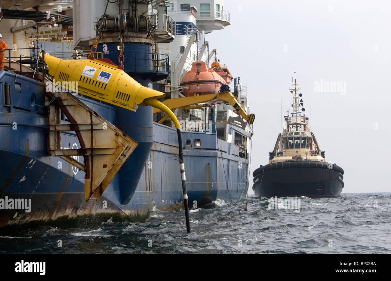 The 12 Ton Wave Hub Is Lowered From The Nordica In To The Atlantic 