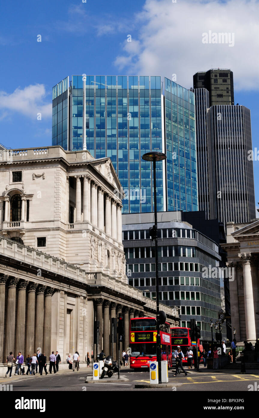 The Bank of England, Threadneedle Street, London, England, UK Stock