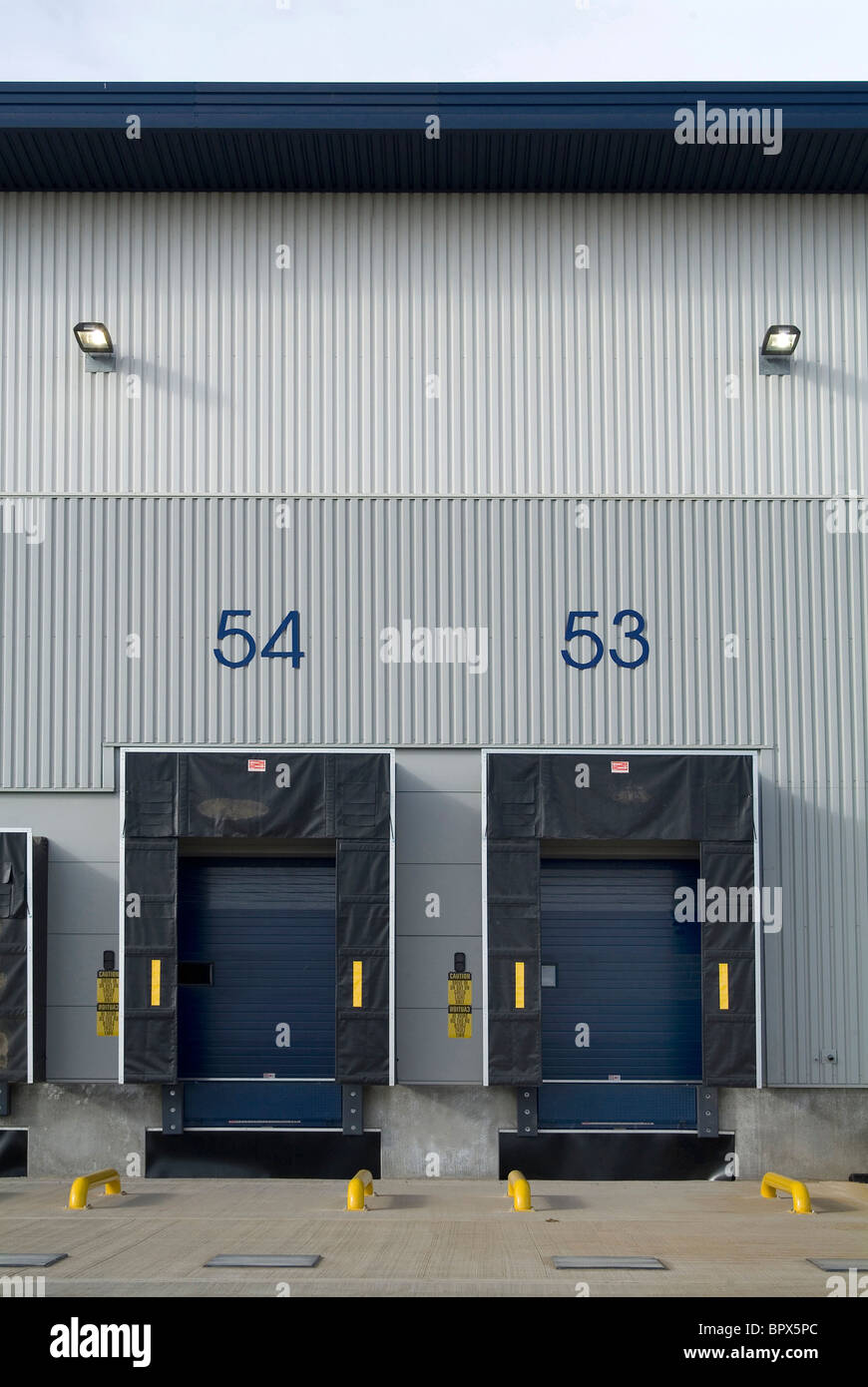 Loading Docks in Warehouse, UK Stock Photo